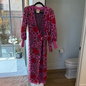 FARM Rio Pink Patterned Sweater Dress